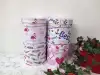 Printed surface round hugging bucket three-piece set, round gift box, flower packaging box details Picture